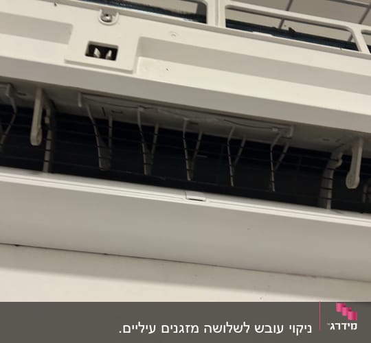 יחידת מיזוג אוויר עם תריסים פתוחים